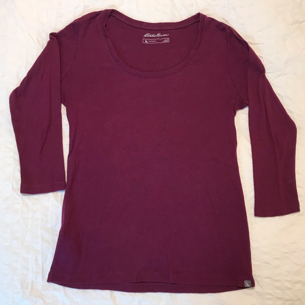 Eddie Bauer 3/4 Sleeve Scoop Neck Tee